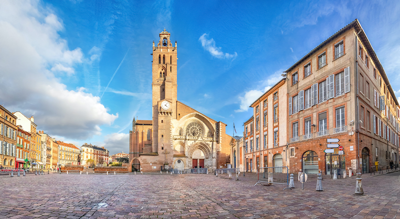 vue de la cathédrale Saint-Etienne à Toulouse